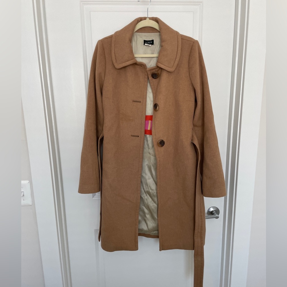 J.CREW Classic Camel Wool Coat